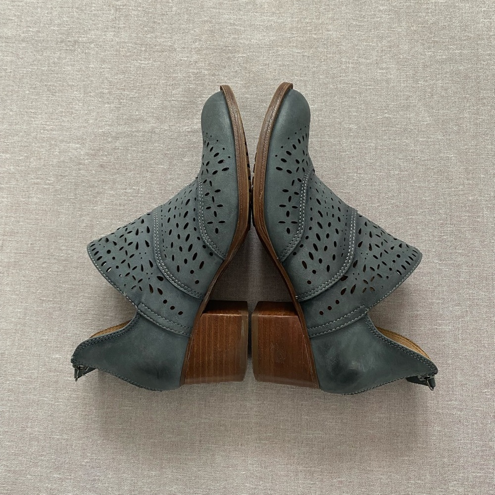 Sofft perforated leather booties.